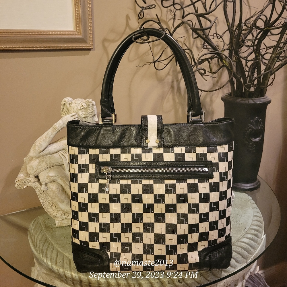L.A.M.B. Gwen Stefani Westfield Checkerboard Tote Luxury Designer Handbag #523 - Picture 10 of 17